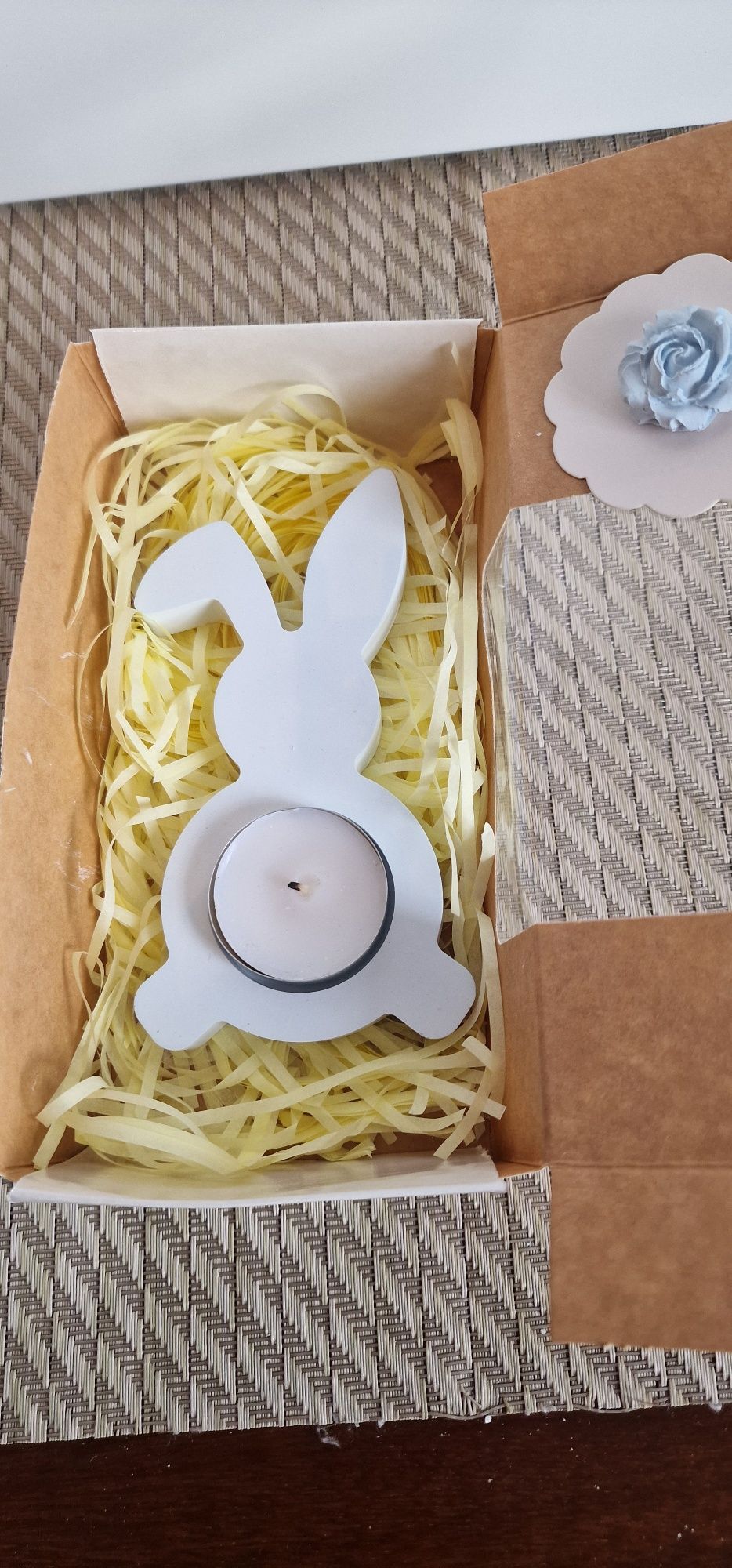 Porta velas  coelho perfumado