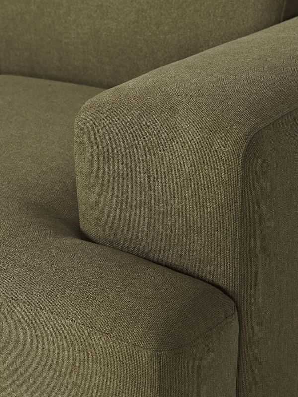 Sofa narożna 3-os lewostronna Melva oliwkowozielona 238x143x75cm