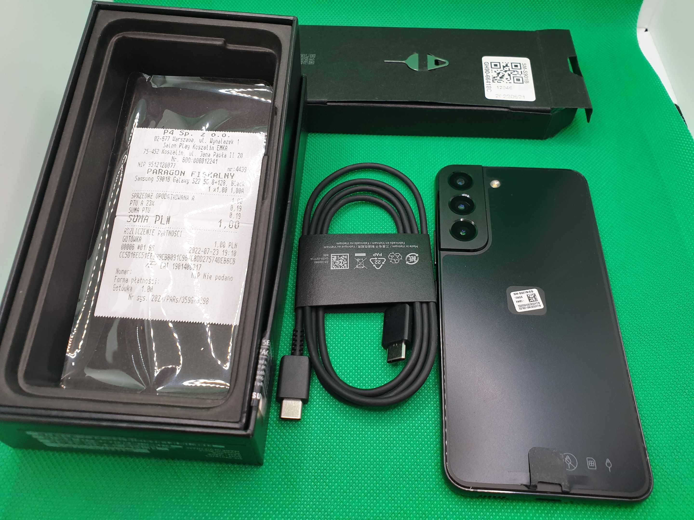 Jak Nowy Samsung Galaxy S22 5G 128GB czarny GW Salon 4GSM Świdnica