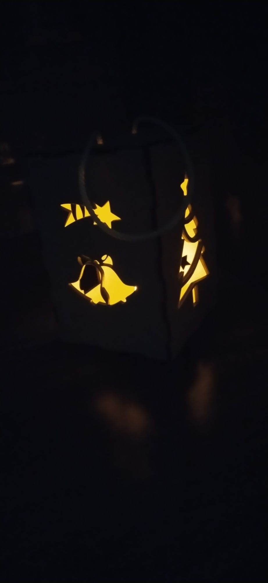 Lampion adwentowy świąteczny LED drewniany na roraty