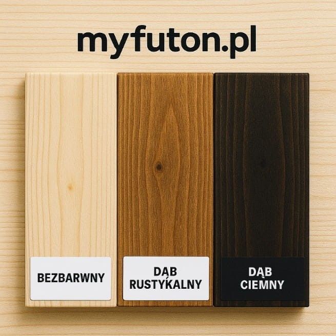 Łóżko japońskie drewniane Miyuki Niskie Masywne Belki MyFuton