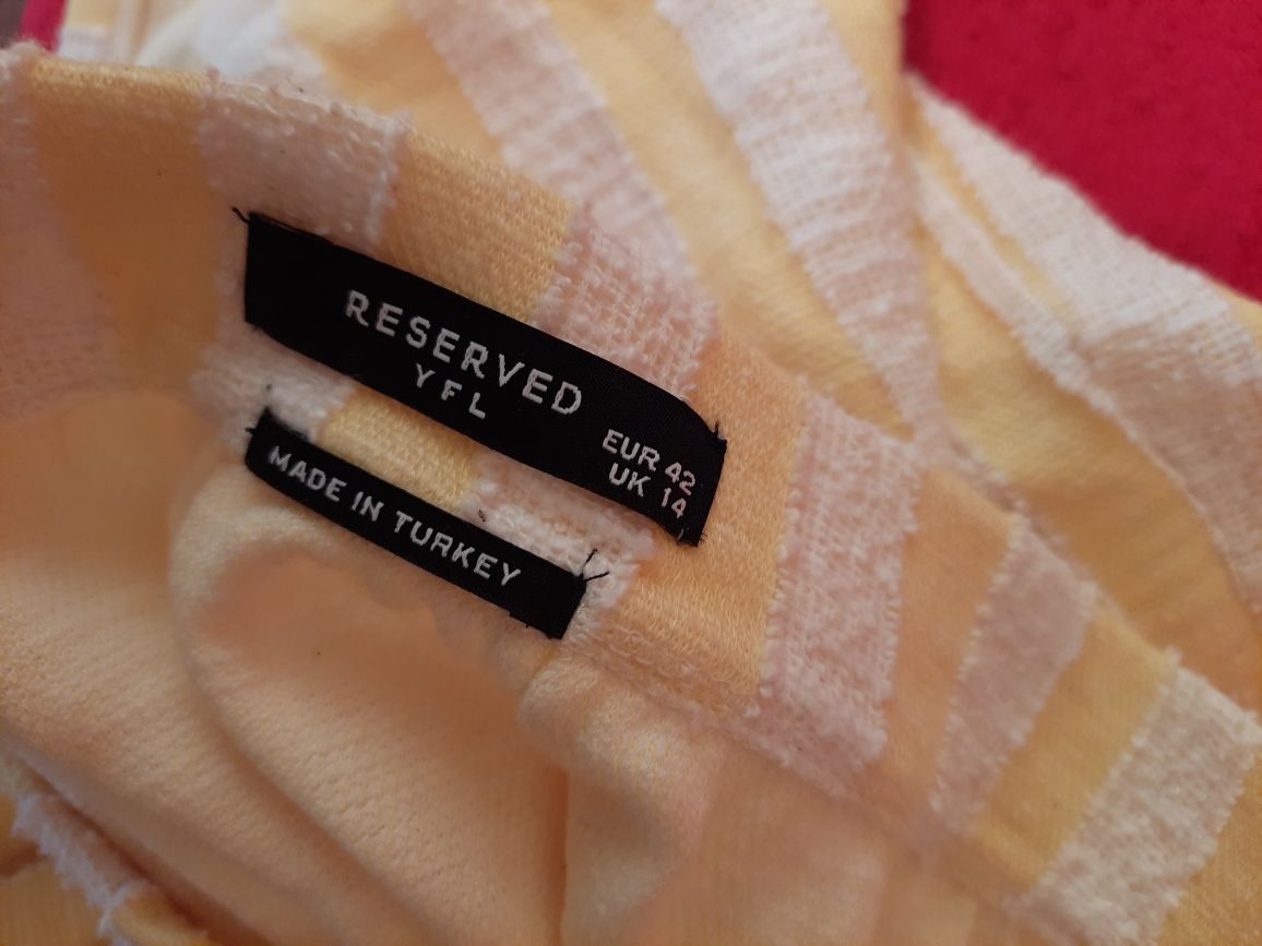 Bawełniana spódnica Rwserved XL L żółta paski