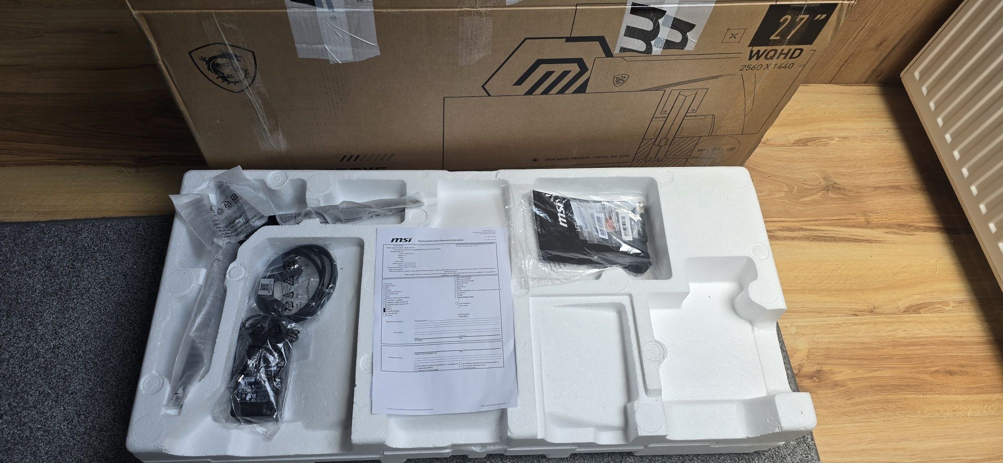 Monitor MSI MPG 275CQRXF 27" 2K Rapid VA 240Hz 0,5ms