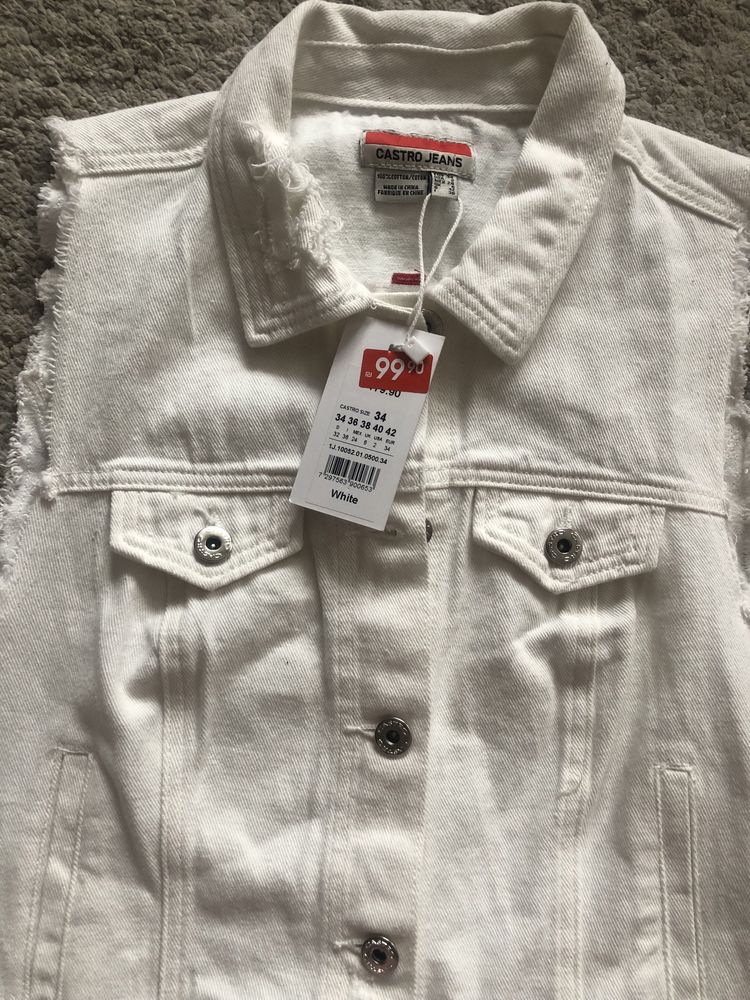 Kamizelka white jeans castro