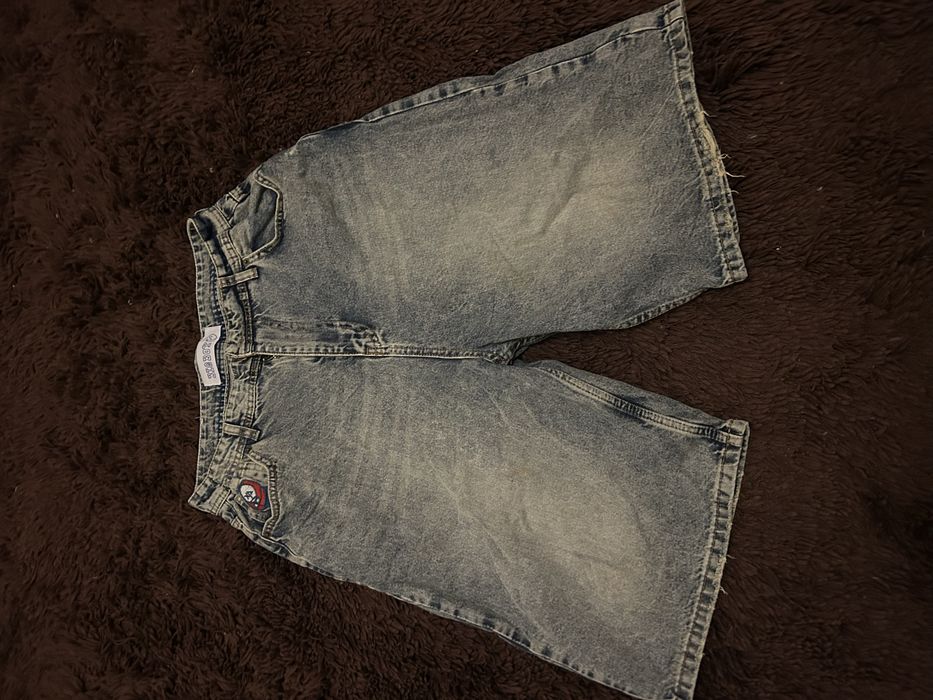 шорти джинсові baggy блакитні рваний край