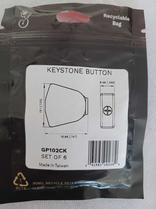 Botões GROVER ROTOMATICS GP102CK Keystone Chrome