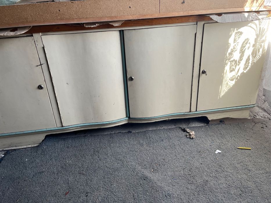 Kredens kuchenny duży dwuczęściowy retro lata 50 60