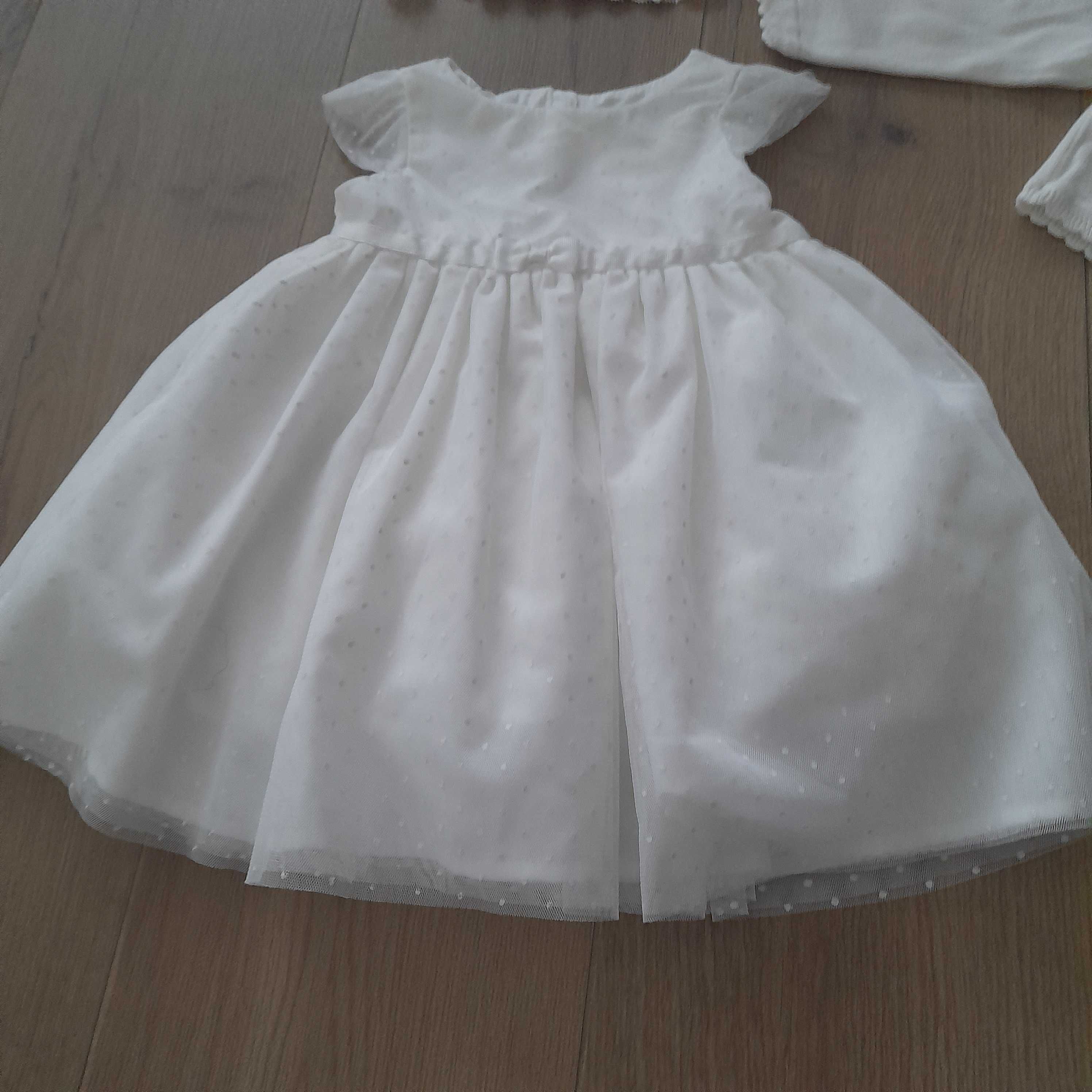 Sukienka elegancka cool club dziewczynki rozmiar 74 chrzest