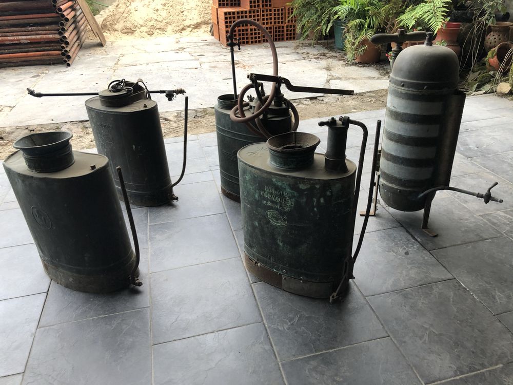 Maquinas de sulfatar antigas em cobre