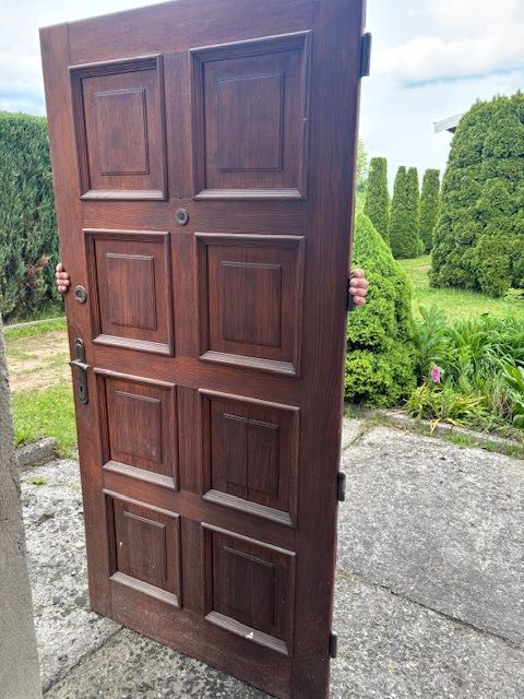 Drzwi dębowe bez futryn/2 szt/rozmiar 100