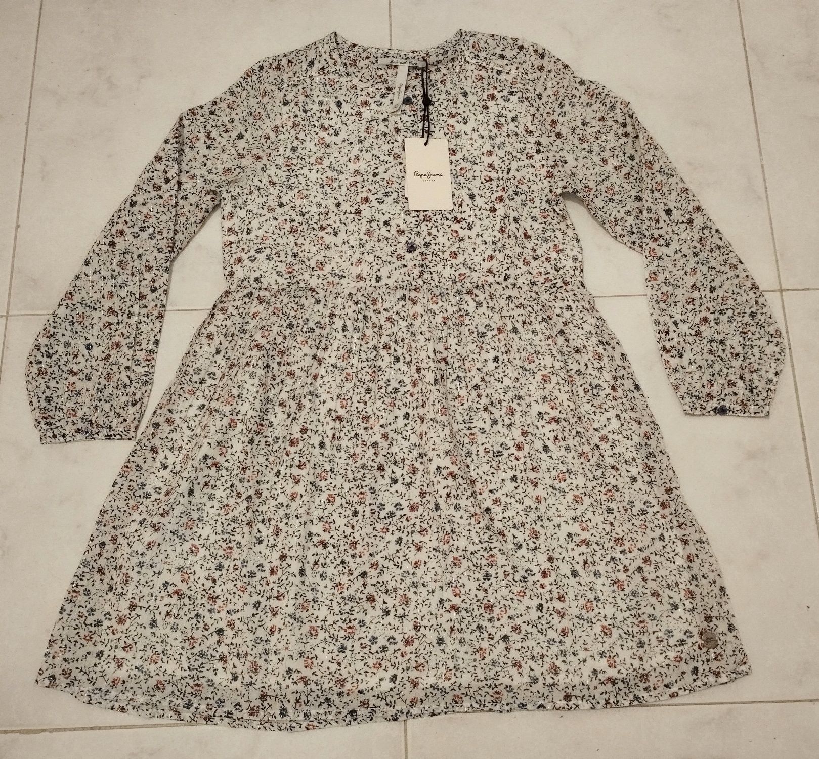 Vestido Florido Pepe Jeans Novo - 10 anos