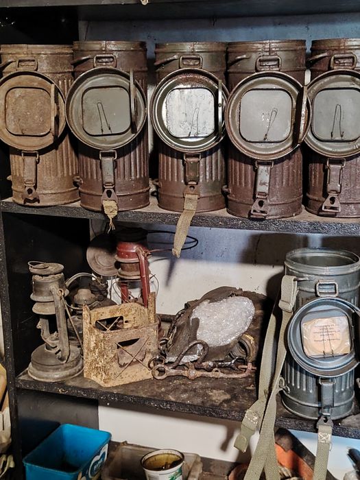 Maski puszki niemieckie II wojenne.