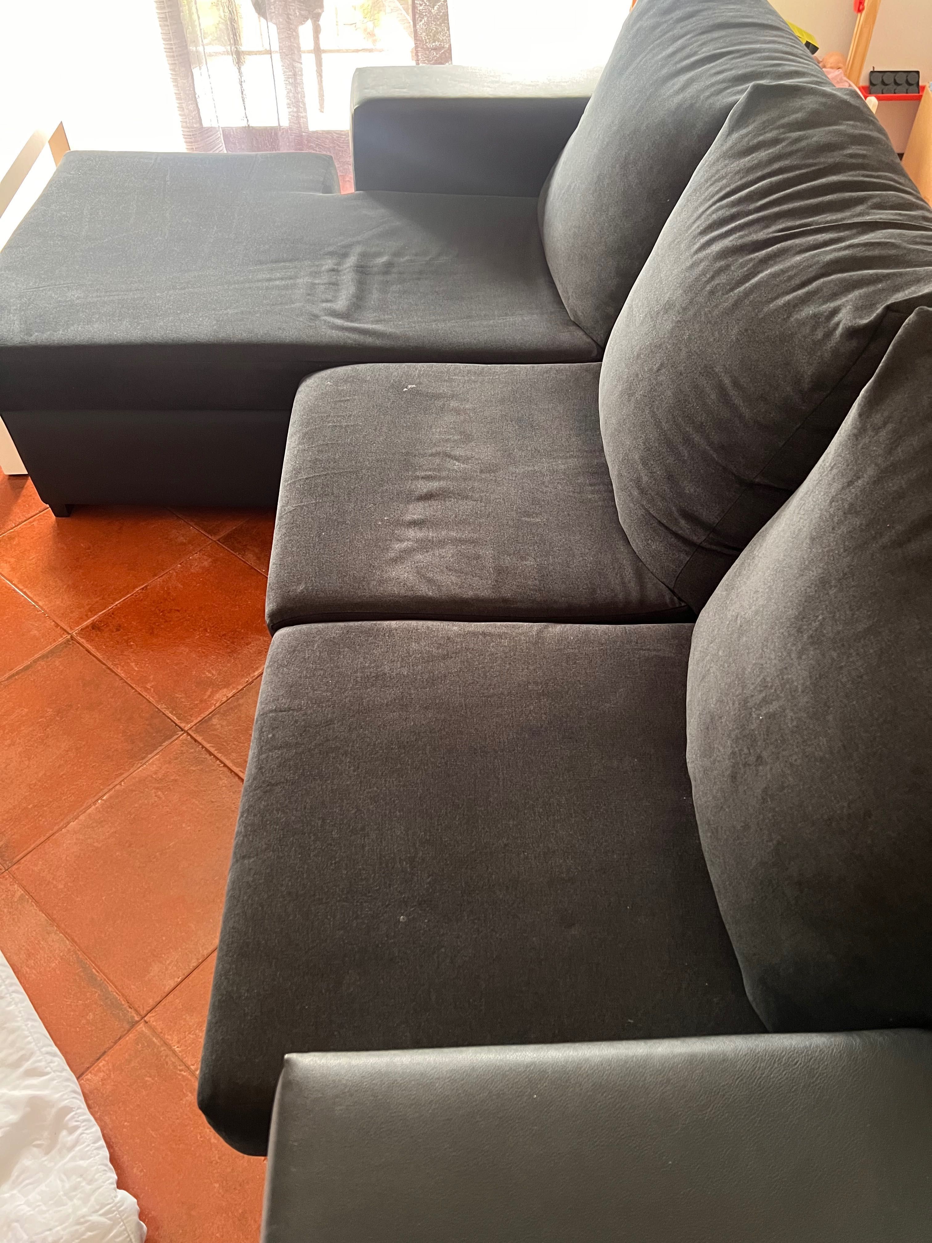 Sofá chaise longue 3 lugares