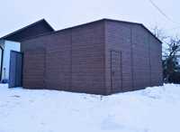 Garaż blaszany, hala rolnicza, magazyn drewnopodobny 8x8 (7x5 9x6 10x8