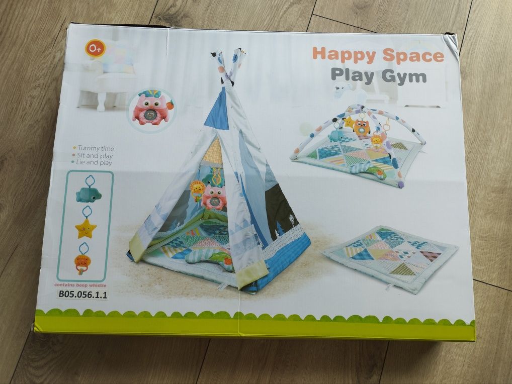 Sun Baby Mata edukacyjna dla niemowląt Namiot Tipi 2w1