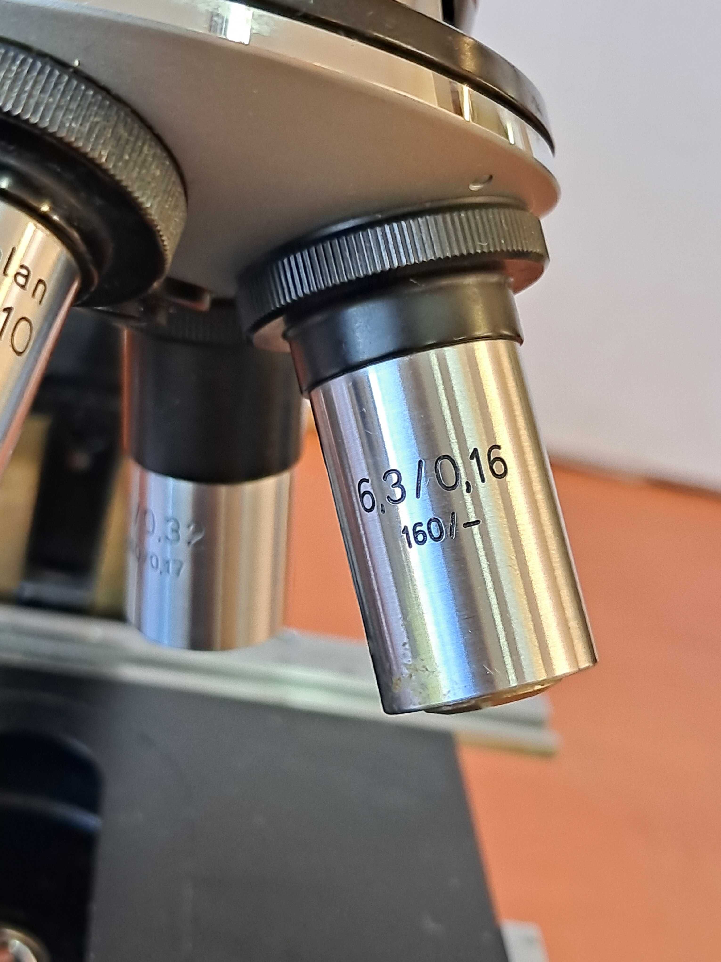 Mikroskop biologiczny Carl Zeiss Jena + skrzynka transportowa - klasyk