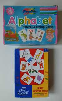 Nauka alfabetu dla dzieci język angielski memory karty flash cards ENG