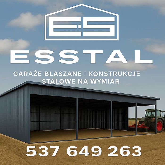Magazyn | Schowek GARAŻ BLASZANY | Wiata Garażowa Zadaszenie – ESSTAL*