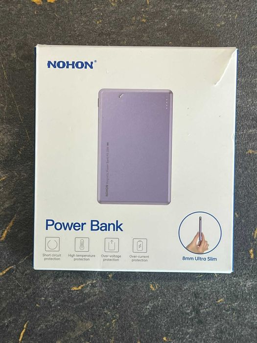 Powerbank NOHON 5000 mAh fioletowy