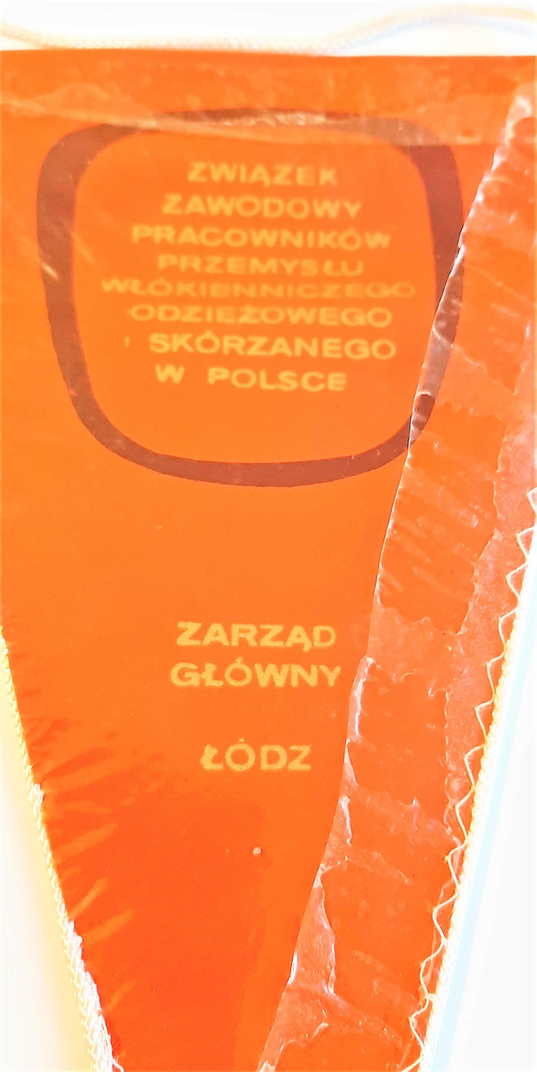 Proporczyk Przemysł Włókienniczy Odzieżowy Łódź Związek Zawodowy