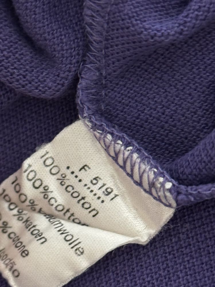 Koszulka Polo Lacoste XL fioletowa długi rękaw longsleeve plus size