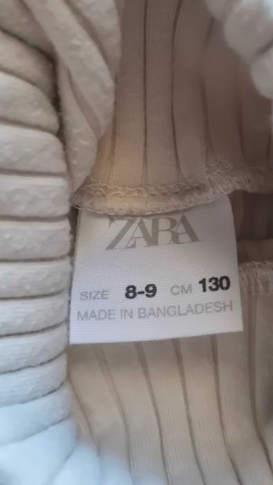 Golf dziewczęcy kremowy na wzrost 130cm