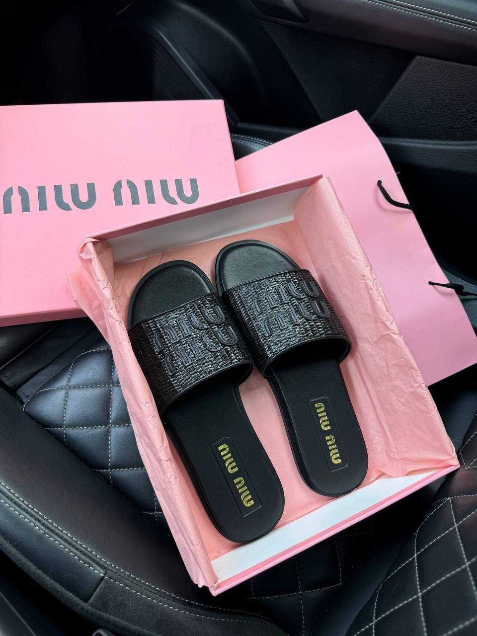 Женские Летние тапки Миу Миу Miu Miu