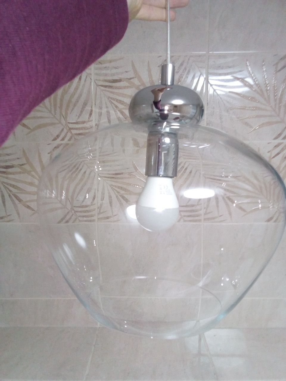 Lampa szklana sufitowa