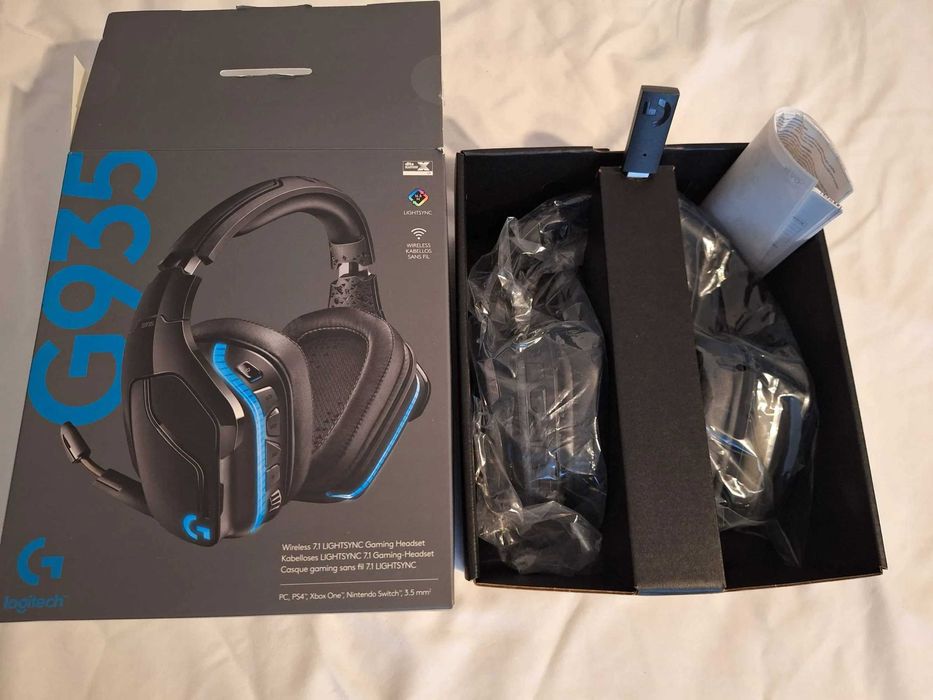 Słuchawki bezprzewodowe z mikrofonem Logitech G935 jak nowe