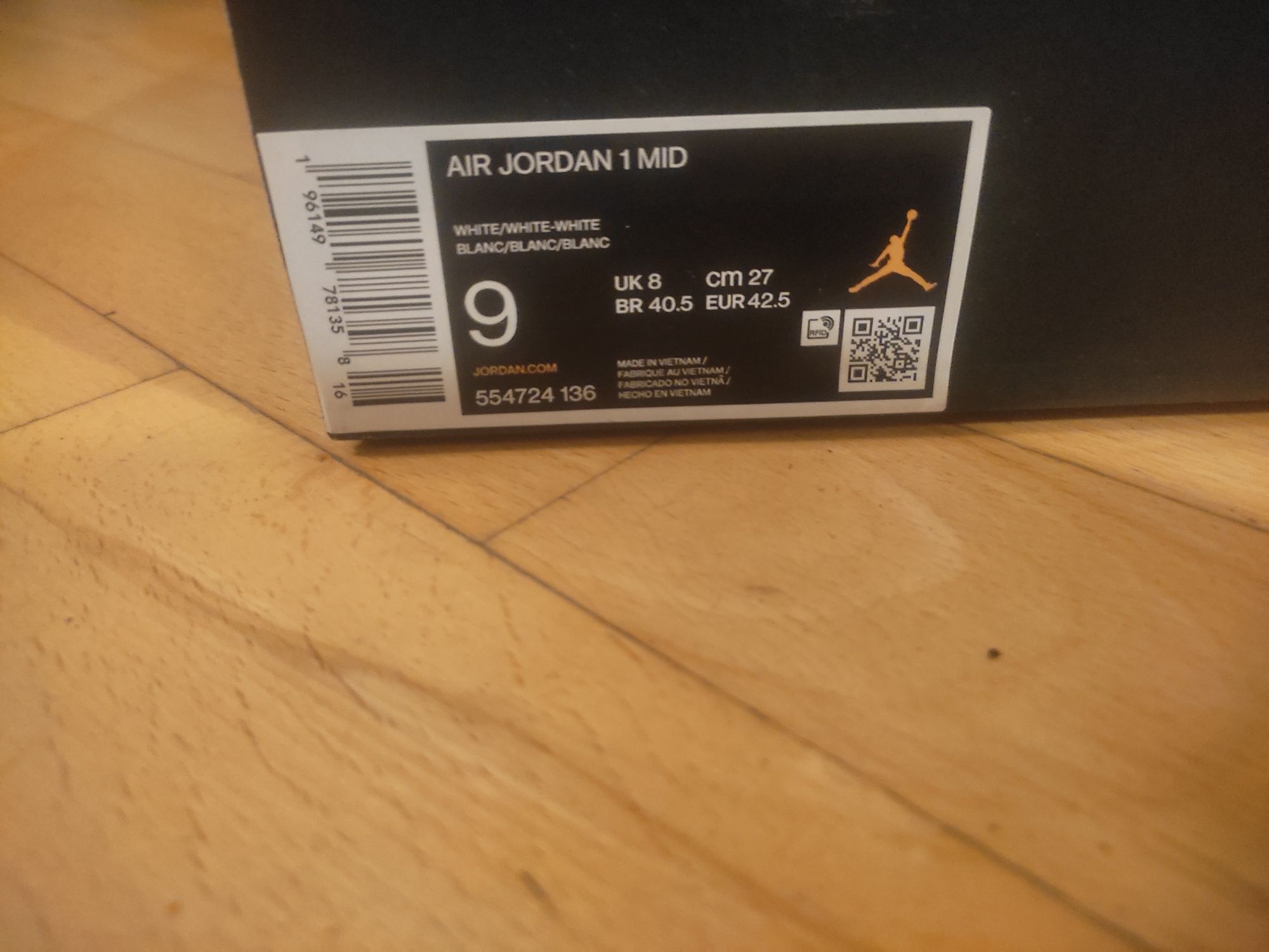 Nike Jordan 1 Białe Mid