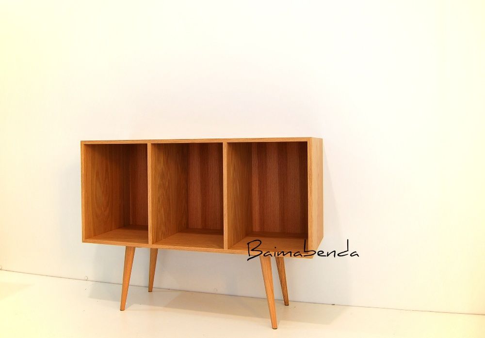 Móvel Aparador para Discos Vinil / Retro / Vintage / Estilo Nórdico
