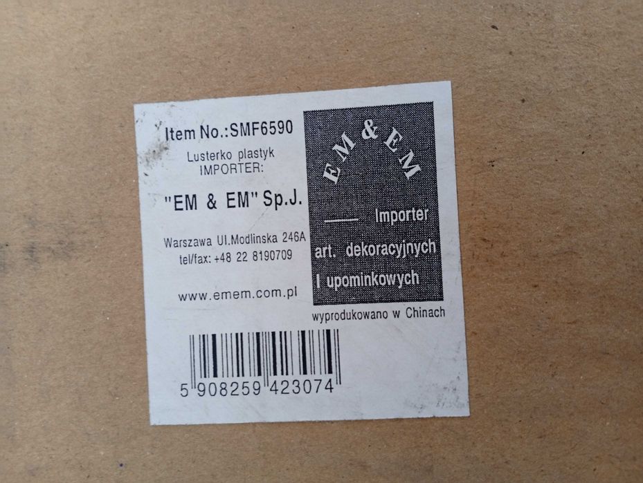 Lustro owalne z rama w kolorze miedzi