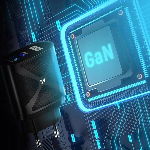 Ładowarka Sieciowa Mała Usb / Usb C / GaN 65w