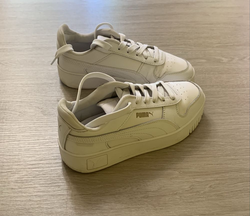 Puma оригінал, кеди кросівки жіночі білі, 37/23