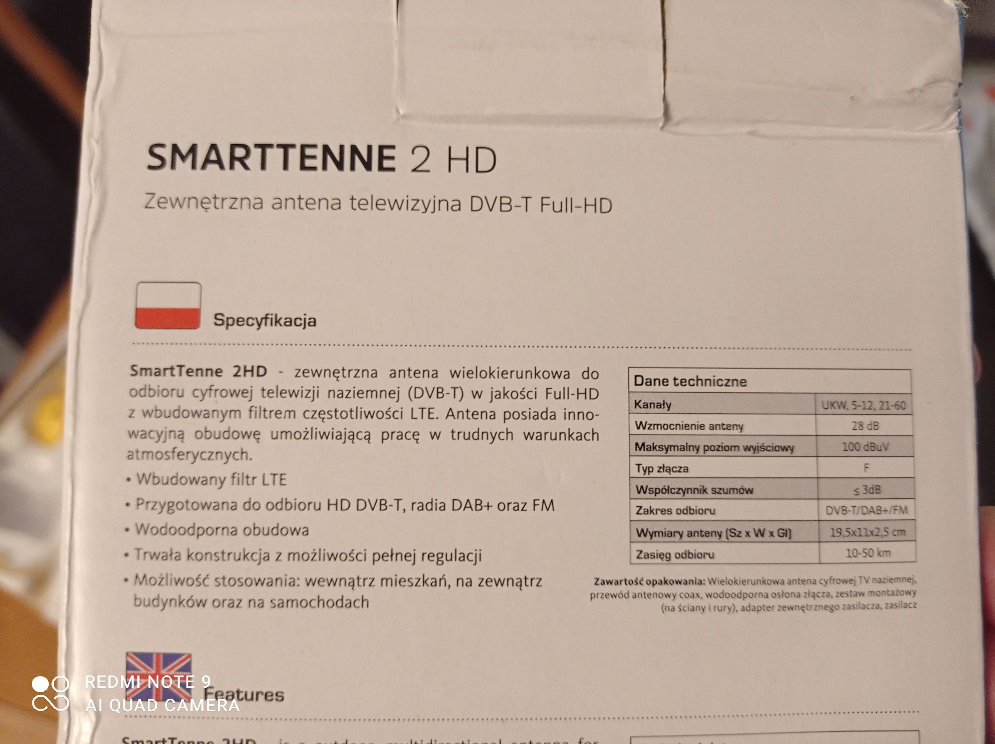 Antena telewizyjna smsrttenne 2HD
