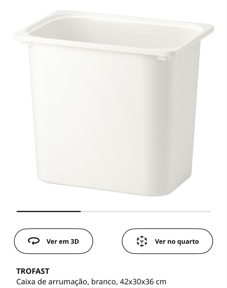 Caixas trofast brancas