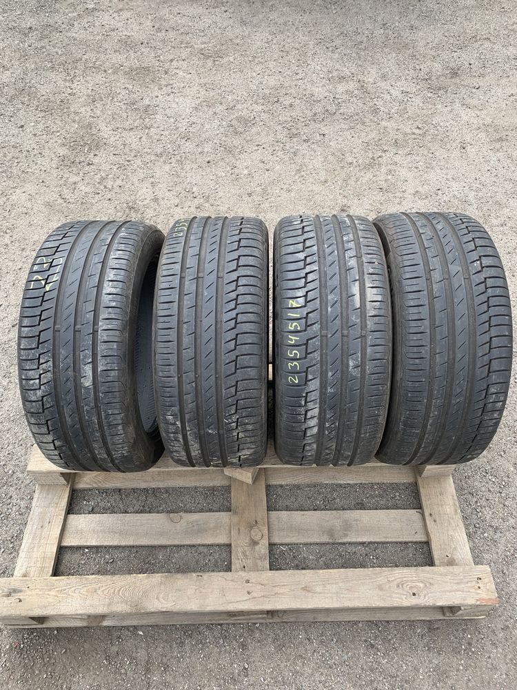 4шт 235/45R17 Continental PremiumContact 6, СКЛАД Б/У РЕЗИНЫ