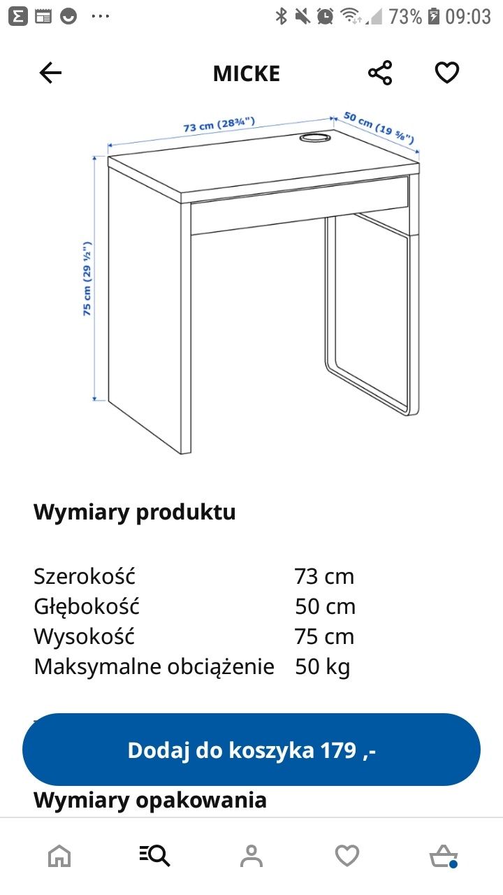 Biurko Micke IKEA
