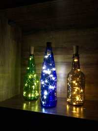 Декоративный ночник, светящаяся бутылка, дизайнерский светильник
