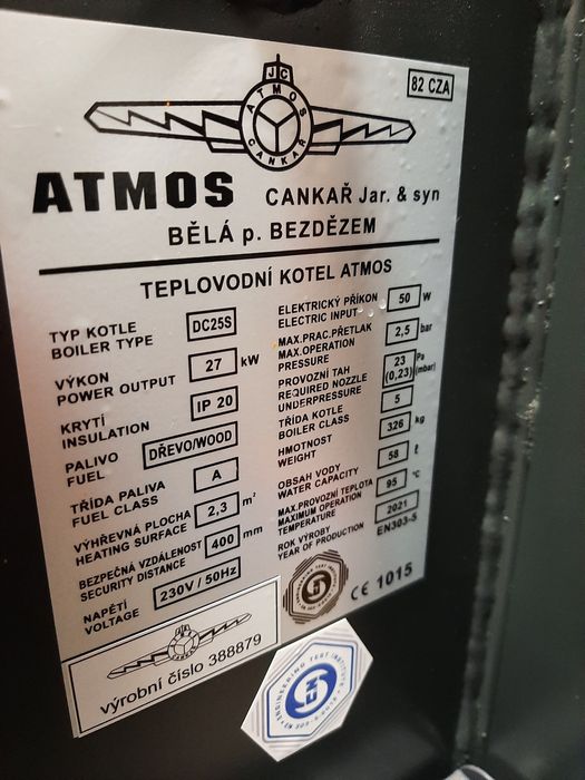 Kocioł ATMOS DC 25 S, Piec, 5 KLASA, Czyste Powietrze