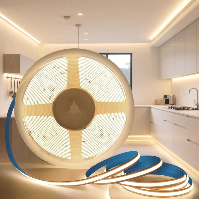 Taśma Led Cob 24v 10m Rolka 320 Led/M Neon 4000k Neutralna Biała Mocna