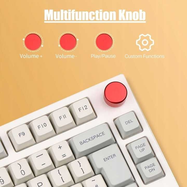 Klawiatura Mechaniczna Epomaker Theory TH80 PRO RGB BT Flamingo Linear