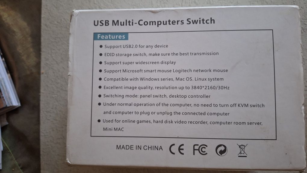 21 Przełącznik USB Multi  Computers Switch KVM  
3,5 3,5 z 5 gwiazdek
