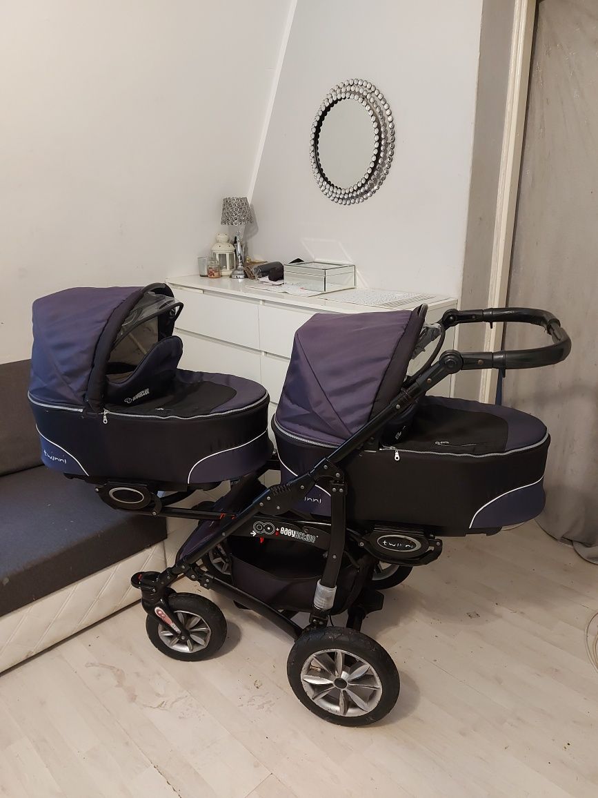 Wozek 3w1 blizniaczy babyactive twinni uniwersalny bliźniaków rok po r