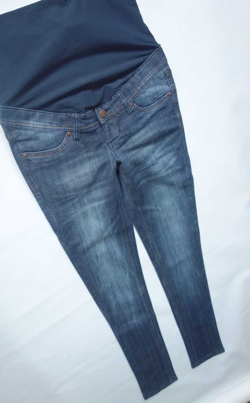 jeansy ciążowe 34/XS spodnie skinny rurki na ciążę