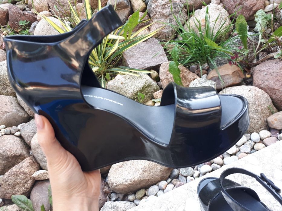 Sandały melissa MAR WEDGE koturn czarne 38