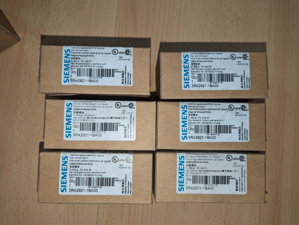 6x Moduł łączący stycznik z wyłącznikiem Siemens SIRIUS 3RA2921-1BA00