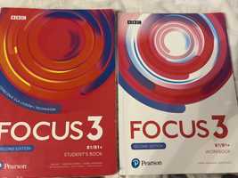 Książki podręcznik i zeszyt ćwiczeń Focus 3 do języka angielskiego