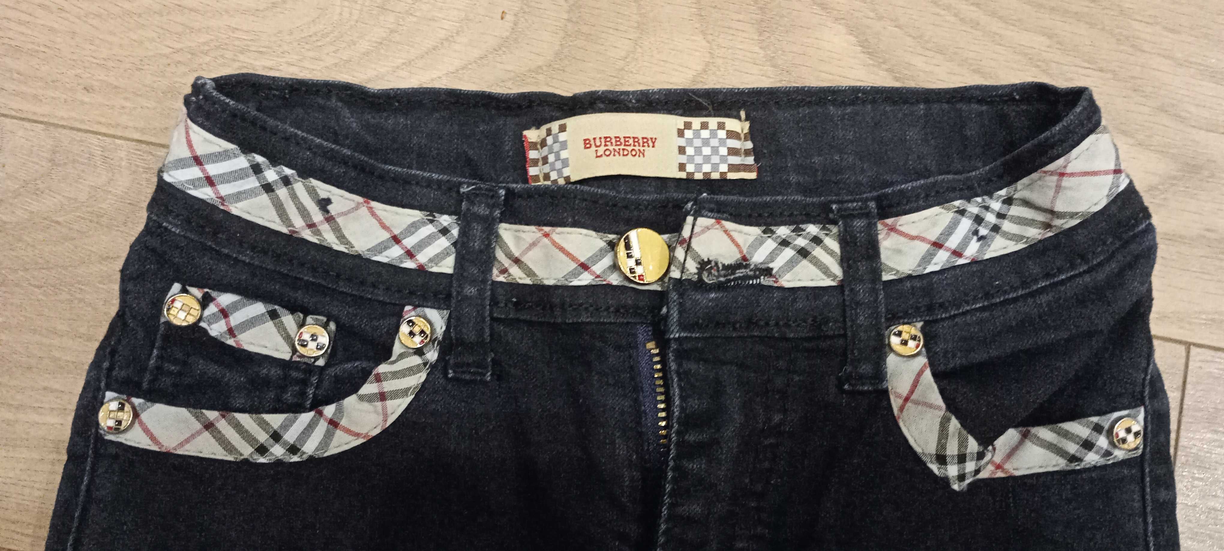 Spodnie Burberry jeansy, roz 122/128 Stan idealny, klasyczne 2x27/77cm
