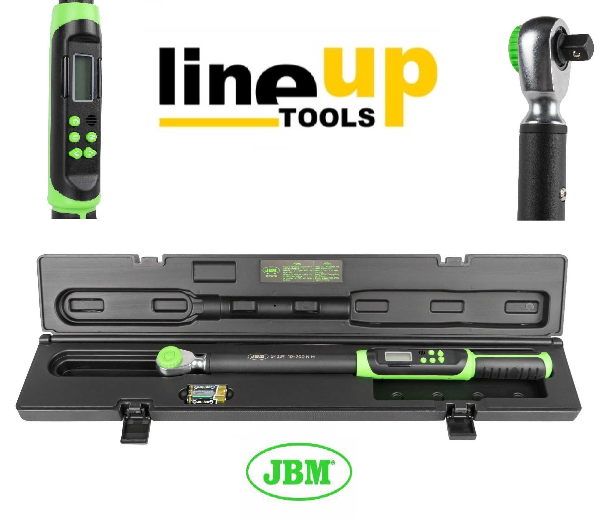 Chave de Torque Digital + Angulos 10 - 200Nm 1/2 JBM (C/Iva) PROMOÇÃO